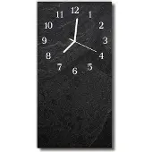Tulup Glasuhr Wanduhr Küchenuhr Echt-Glas 30x60 Marmor Grau