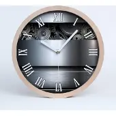 Tulup Holzuhr 30fi cm wanduhr - weiße Spitzen - Rack Abstraktion