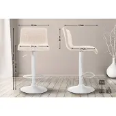 CLP Barhocker Hoover Stoff W creme