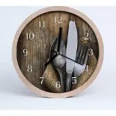 Tulup Holzuhr 30fi cm wanduhr - Holz Küchenutensilien