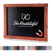 Die Kreidetafel Manufaktur Magnetische Kreidetafel - Magnettafel mit Holzrahmen / Mahagoni 100x50cm