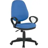 CasaDolce Casa Dolce Bürostuhl POLO, 57x57x98-108 cm, Stoff, höhenverstellbar, blau, mit Armlehnen,
