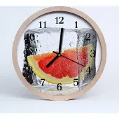 Tulup Holzuhr 30fi cm wanduhr - Grapefruit Obst