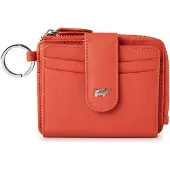 Braun Büffel Portemonnaie JOY RFID Kartenbörse mit Schlüsselring 8 Kartenfächer rot Damen - Leder