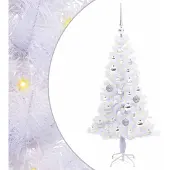 Syfax Künstlicher Weihnachtsbaum Weiß 120 cm PVC und Stahl