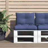 vidaXL "im Angebot" Palettenkissen-Set Marineblau 60x38x13 cm Stoff - Gartenmöbelauflagen CC17389