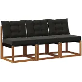 vidaXL 3 Stück Outdoor Mittelsofa