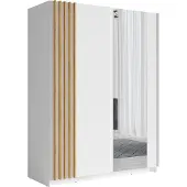 Meublorama MK-BAYADERO-BD-W10200_R20315-12III-B*3C/124KG, 4 Regale, 2 Tür(en), Weiß, MDF-Platten, 630 mm, 2000 mm