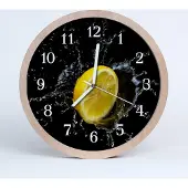Tulup Holzuhr 20fi cm wanduhr - Zitrone Obst