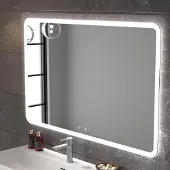 Eurobath Badspiegel MYKONOS mit integriertem LED-Licht und Touch-Funktion