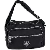 Jennifer Jones Leather Bag Street leichte Nylon Tasche Damenhandtasche schwarz OTJ227S