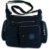 Jennifer Jones Leather Bag Street Nylon Tasche Damenhandtasche blau 32x20x12 OTJ205B