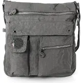 Jennifer Jones Leather Bag Street Nylon Tasche Damenhandtasche grau 31x10x33 OTJ206K
