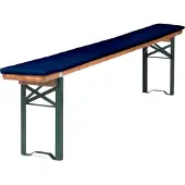 TexDeko Bierbankauflage 220x25x2cm mit Reißverschluss Blau Premium