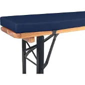 TexDeko Bierbankauflage 220x25x4cm mit Reißverschluss Blau Premium