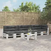 vidaXL Möbel Palettenkissen 7-tlg. Anthrazit Stoff - Gartenmöbelauflagen 3217145