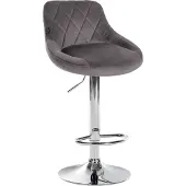 CLP Barhocker Lazio Samt chrom grau