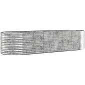 Furnicato Hochbeet Verzinkter Stahl 322x100x68 cm Silbern