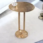 Invicta riess-ambiente Beistelltisch ELEGANCE 60cm gold Metall Aluminium Couchtisch rund
