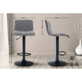CLP Barhocker Hoover Stoff B hellgrau