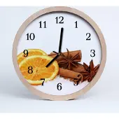 Tulup Holzuhr 30fi cm wanduhr - Zitrone Vanille