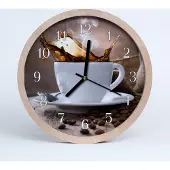 Tulup Holzuhr 20fi cm wanduhr - Runde Kaffee
