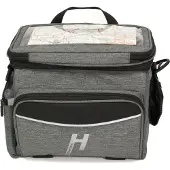 Haberland Lenkertasche 10l Max Plus grau - praktische Lenkertasche mit KLICKf....