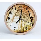 Tulup Holzuhr 20fi cm wanduhr - Bäume Natur