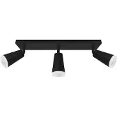 Licht-Erlebnisse Deckenspot Aluminium GU10 verstellbar Schwarz 3-flammig länglich Spot Lampe Decke