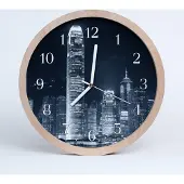 Tulup Holzuhr 30fi cm wanduhr - Stadtgebäude