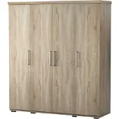 Meublorama RU-MIKE-6720-2*3C/102KG, 7 Regale, 4 Tür(en), Braun, MDF-Platten, 520 mm, 1600 mm