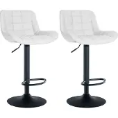 CLP 2er Set Barhocker Tover Kunstleder weiß