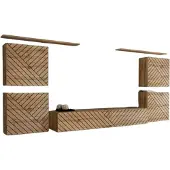 Meublorama AM-SWITCH 4-WTL SW 4*7C/98KG, 6 Regale, 5 Tür(en), Braun, Mitteldichte Faserplatte (MDF), 400 mm, 3200 mm