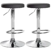 CLP 2er Set Barhocker Ponte Kunstleder chrom schwarz
