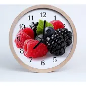 Tulup Holzuhr 30fi cm wanduhr - Blaubeeren
