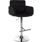 CLP Barhocker Los Angeles Samt chrom schwarz