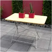 Markenlos Gartentisch Bad TÖLZ 70x110 cm, verzinkt, Robinienholz, klappbar