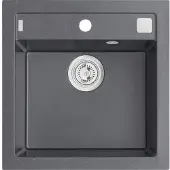 Alveus Einbecken-Küchenspüle Formic 20, 52 x 51 cm, Granital Carbon