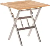 SonnenPartner Klapptisch Base 70x70 cm Edelstahl Tischsystem wählbare Tischplatte