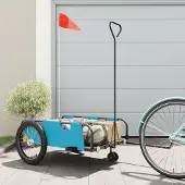 Prolenta Maison Exclusive - Fahrradanhänger Blau und Schwarz Oxford-Gewebe & Eisen