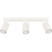 Licht-Erlebnisse Deckenstrahler 3 flammig verstellbar GU10 Creme 45 cm Aluminium Wohnzimmer Deckenleuchte