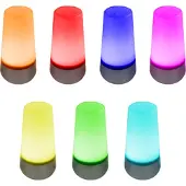 Eaxus 2er Set LED Stimmungslicht - Nachtlicht Nachttischlampe mit RGB Farbwechsel