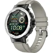 Ele eleoption Smart Watch 24 Sportmodi Wasserdichter Gesundheits-Tracker für Männer Silbergrau