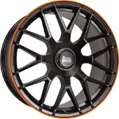 MAM WHEELS 19 Zoll MAM GT1 5x112 ET30 Alufelgen MATT BLACK LIP ORANGE