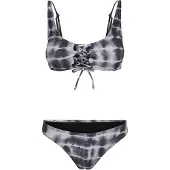 Urban Classics Bügel-Tankini "Damen Ladies Lace Up Tie Dye Bikini"