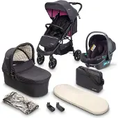 Babygo Kombi-Kinderwagen "Style - 3in1" inkl. Babyschale mit Adaptern u. Wickeltasche