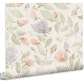 Laura Ashley Vliestapete "Orisia Peony" neutral glatt 10mx52cm (ca. 5m2)
