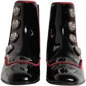 Dolce&Gabbana Schwarze Jackie Knopf Chelsea Boots Schuhe