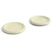 HAY Barro Teller, pistazie, Ø 18 cm, 2er-Set, Terrakotta - , Barro, Grün, Gips / Ton, Design