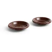 HAY - Barro Schüssel Ø20 cm - 2er-Set (Burgunderrot)